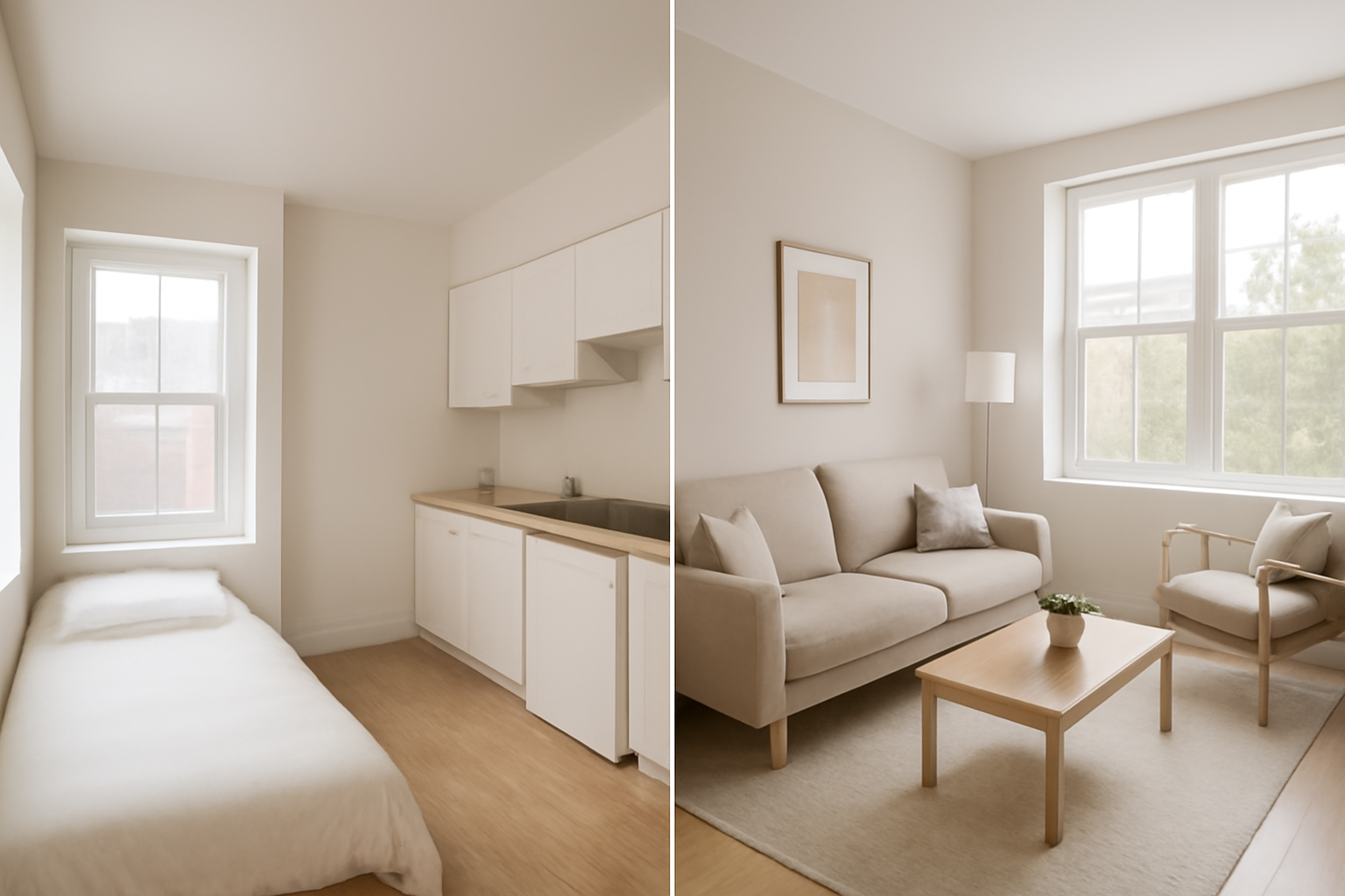 Apartemen Studio vs 2 Kamar untuk Disewakan